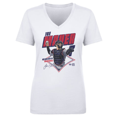 Joe Mauer Women's V-Neck T-Shirt | 500 LEVEL