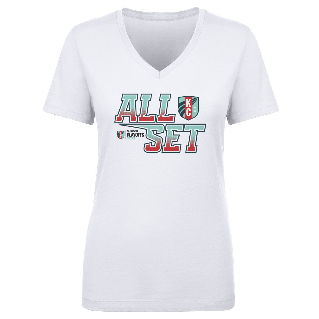 Kansas City Current Women's V-Neck T-Shirt | 500 LEVEL