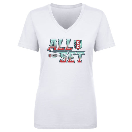 Kansas City Current Women's V-Neck T-Shirt | 500 LEVEL