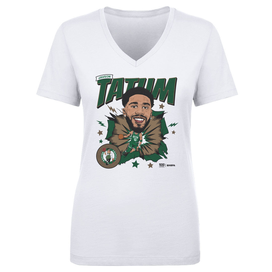 Jayson Tatum Women's V-Neck T-Shirt | 500 LEVEL