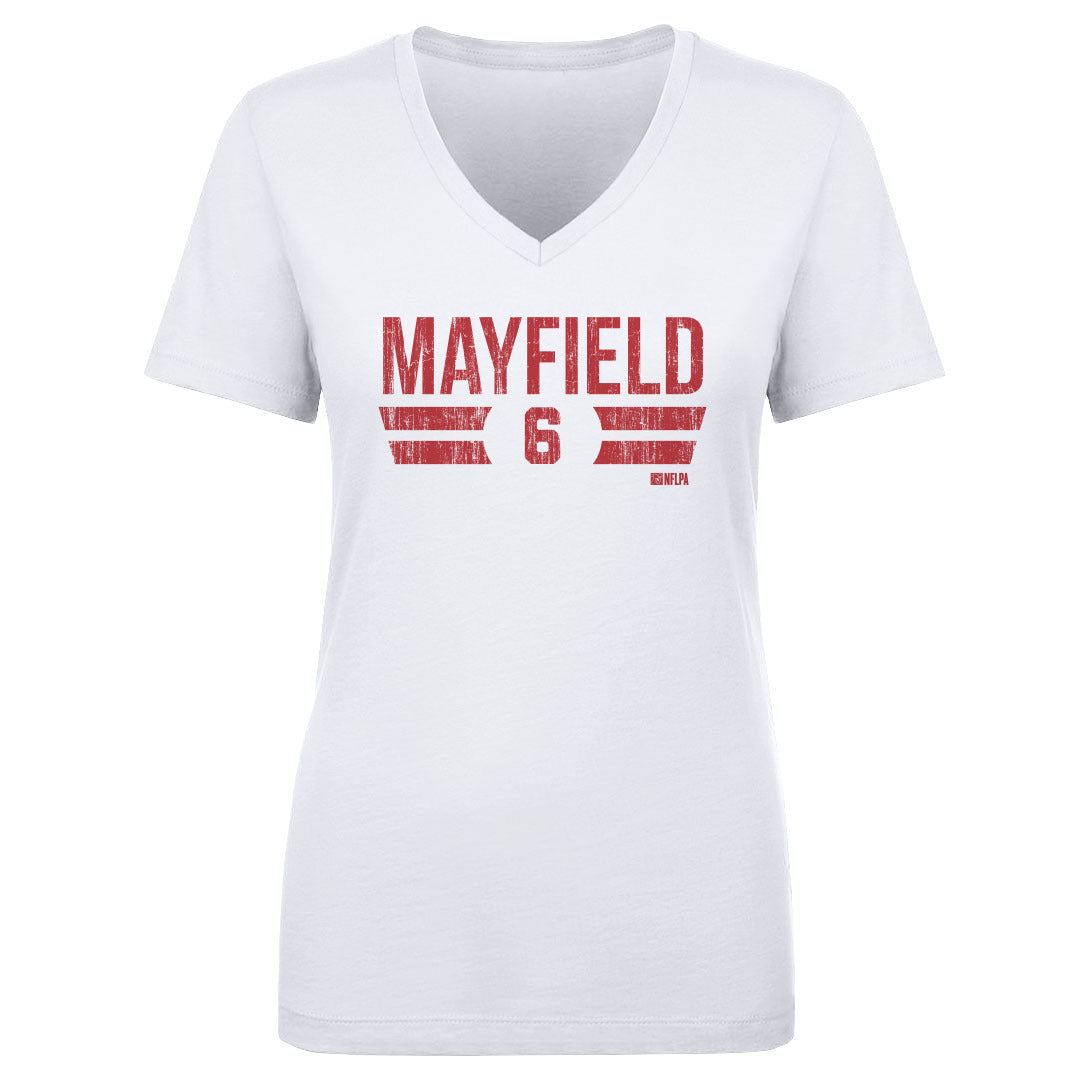 Baker Mayfield Women's V-Neck T-Shirt | 500 LEVEL