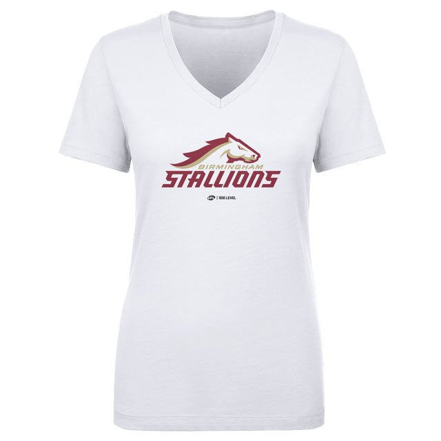 Birmingham Stallions Women's V-Neck T-Shirt | 500 LEVEL