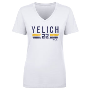 Christian Yelich Women's V-Neck T-Shirt | 500 LEVEL
