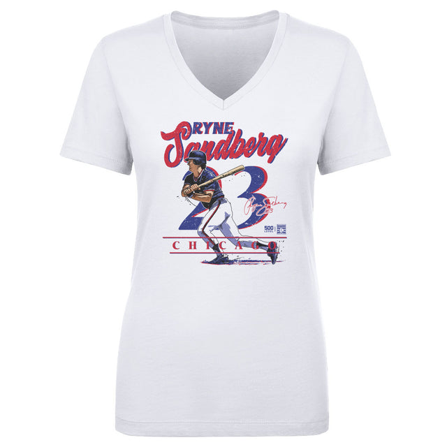 Ryne Sandberg Women's V-Neck T-Shirt | 500 LEVEL