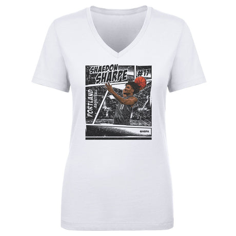 Shaedon Sharpe Women's V-Neck T-Shirt | 500 LEVEL