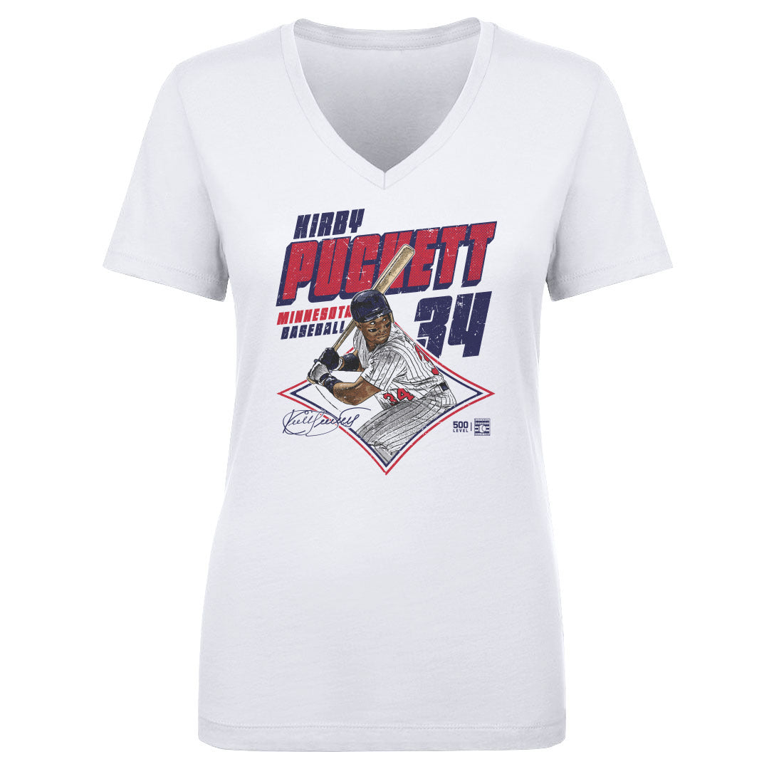 Kirby Puckett Women's V-Neck T-Shirt | 500 LEVEL