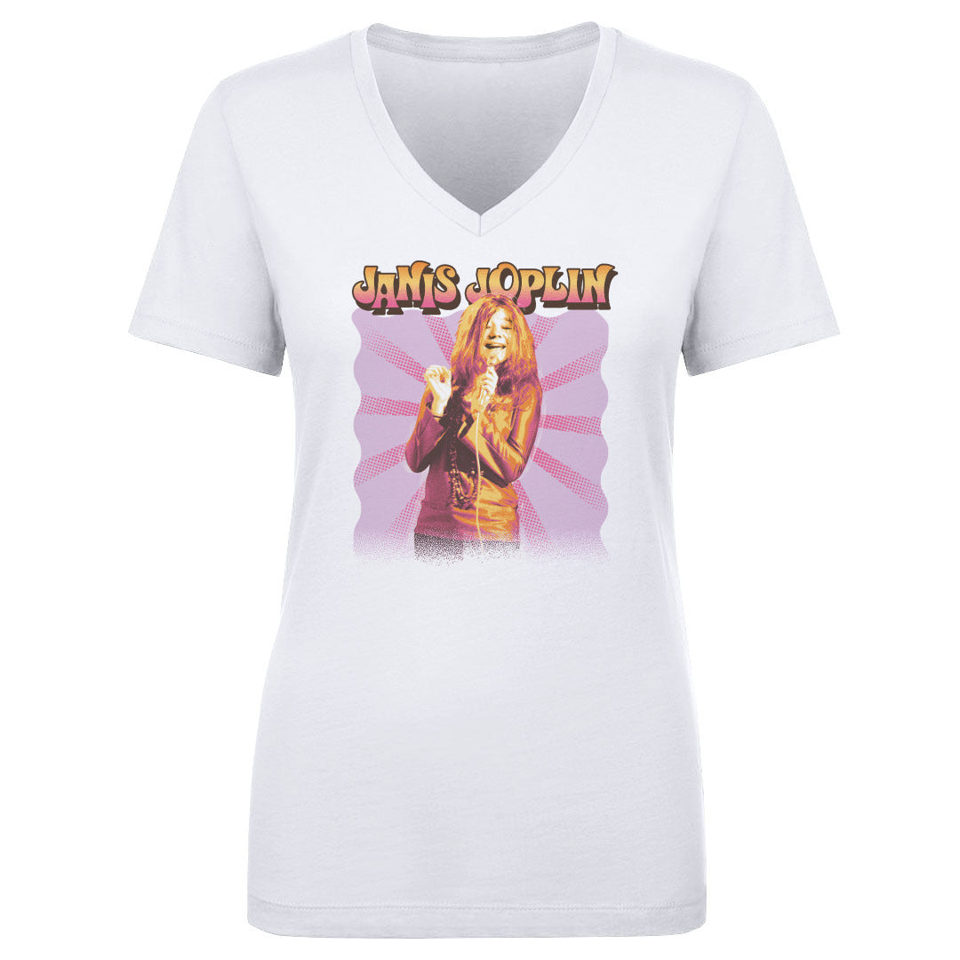 Janis Joplin Women's V-Neck T-Shirt | 500 LEVEL