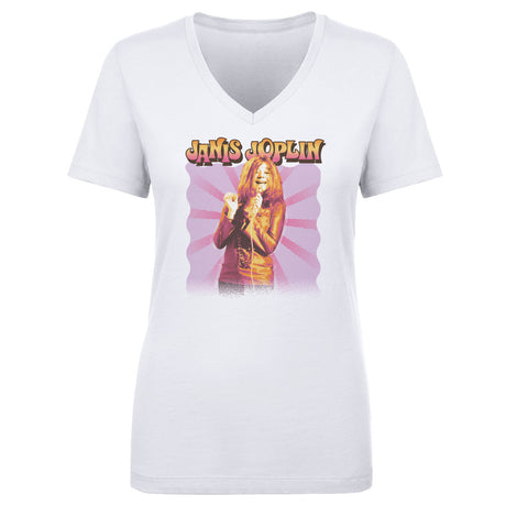 Janis Joplin Women's V-Neck T-Shirt | 500 LEVEL