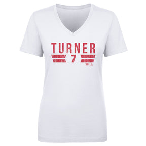 Trea Turner Women's V-Neck T-Shirt | 500 LEVEL