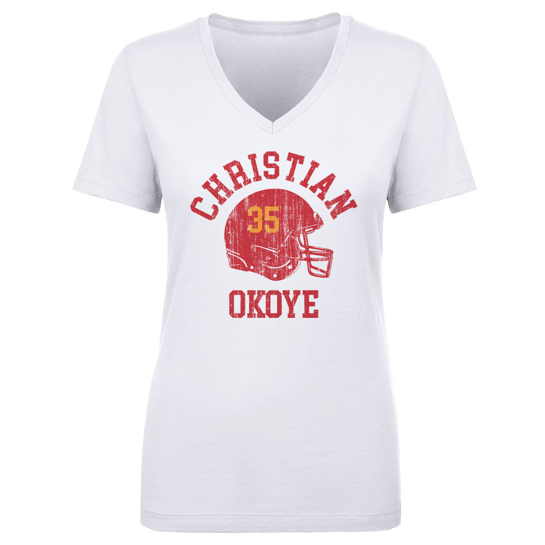 Christian Okoye Women's V-Neck T-Shirt | 500 LEVEL