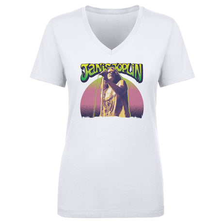 Janis Joplin Women's V-Neck T-Shirt | 500 LEVEL