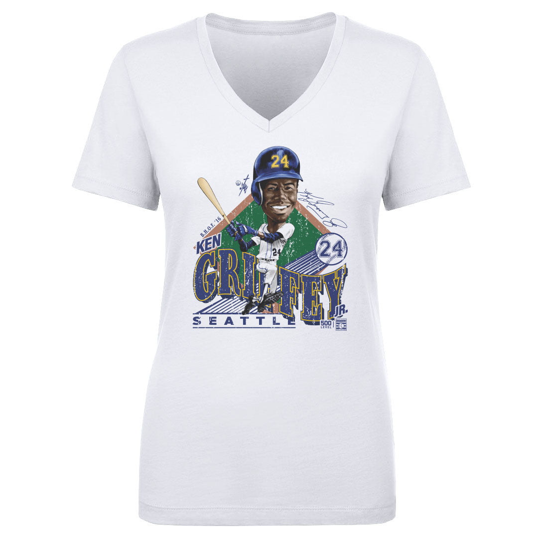 Ken Griffey Jr. Women's V-Neck T-Shirt | 500 LEVEL