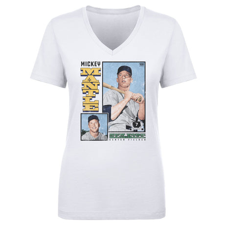 Mickey Mantle Women's V-Neck T-Shirt | 500 LEVEL