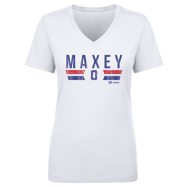 Tyrese Maxey Women's V-Neck T-Shirt | 500 LEVEL