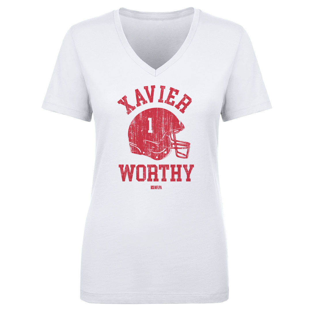 Xavier Worthy Women's V-Neck T-Shirt | 500 LEVEL