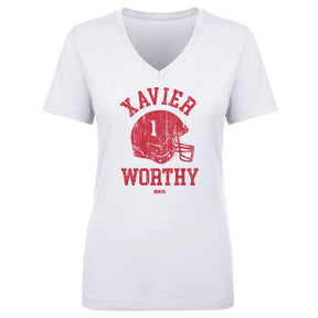 Xavier Worthy Women's V-Neck T-Shirt | 500 LEVEL