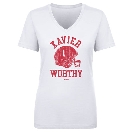 Xavier Worthy Women's V-Neck T-Shirt | 500 LEVEL