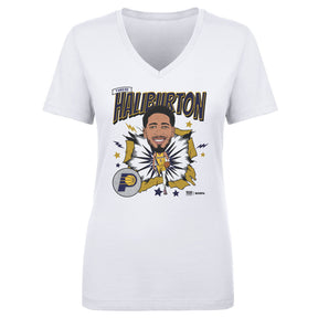 Tyrese Haliburton Women's V-Neck T-Shirt | 500 LEVEL