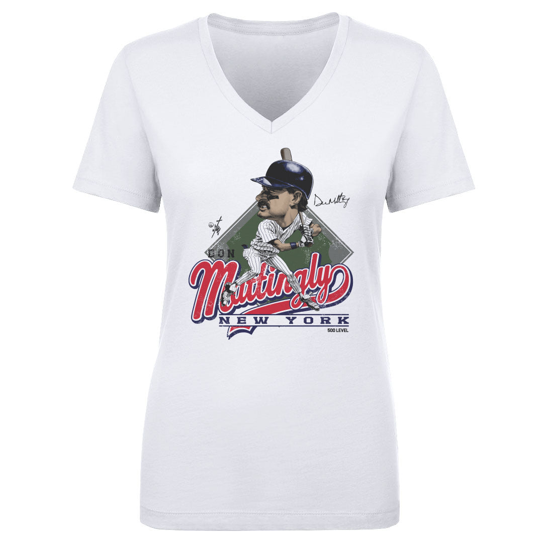 Don Mattingly Women's V-Neck T-Shirt | 500 LEVEL