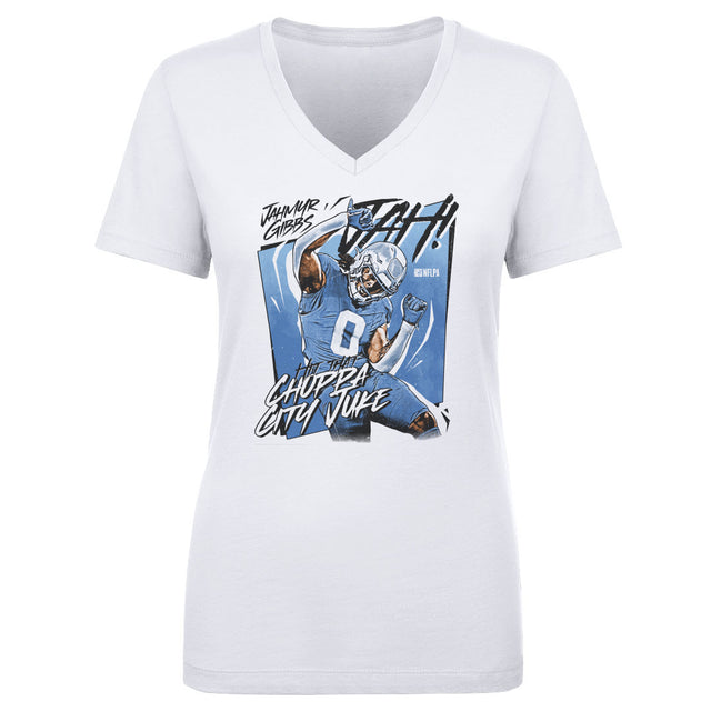 Jahmyr Gibbs Women's V-Neck T-Shirt | 500 LEVEL