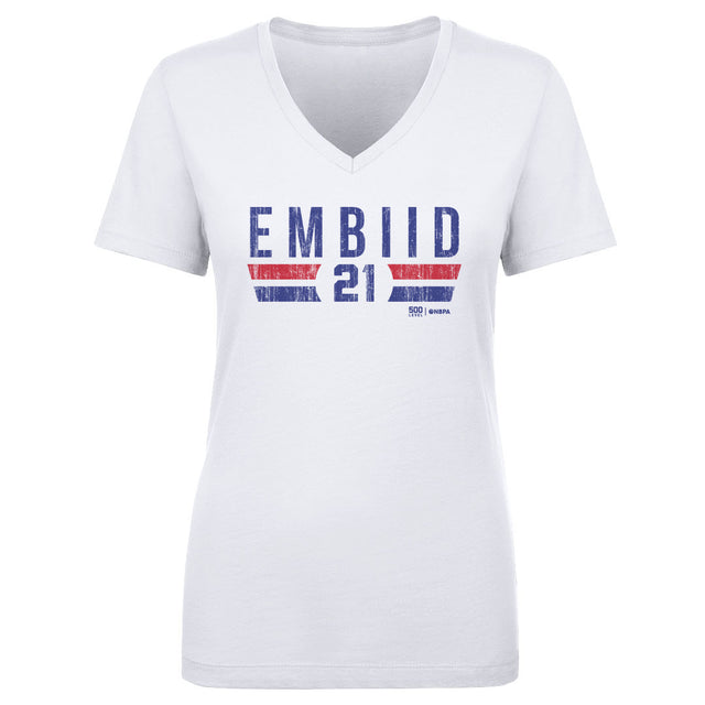 Joel Embiid Women's V-Neck T-Shirt | 500 LEVEL