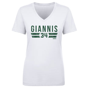 Giannis Antetokounmpo Women's V-Neck T-Shirt | 500 LEVEL