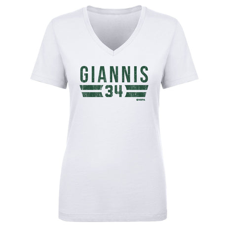 Giannis Antetokounmpo Women's V-Neck T-Shirt | 500 LEVEL