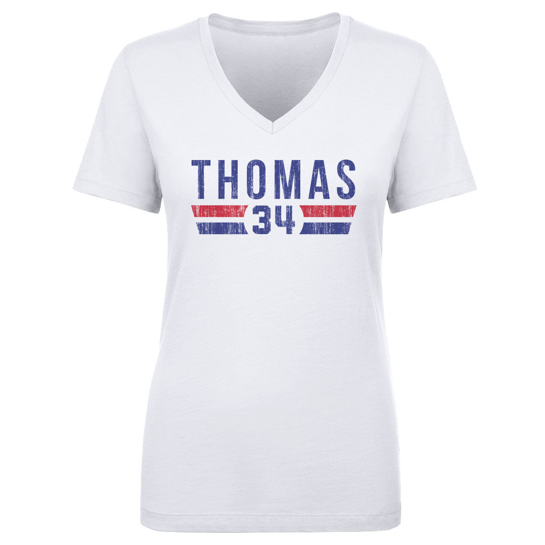 Thurman Thomas Women's V-Neck T-Shirt | 500 LEVEL