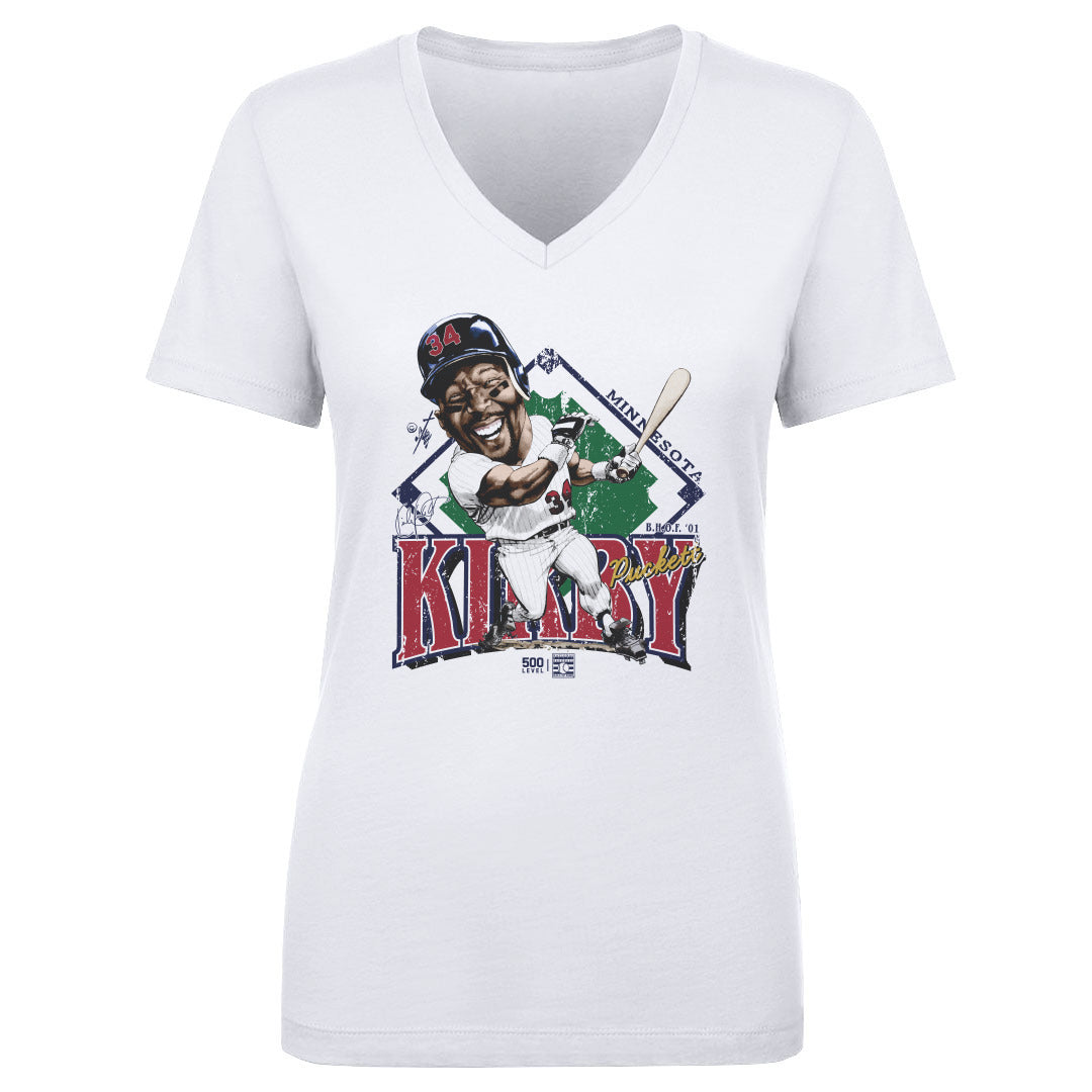 Kirby Puckett Women's V-Neck T-Shirt | 500 LEVEL