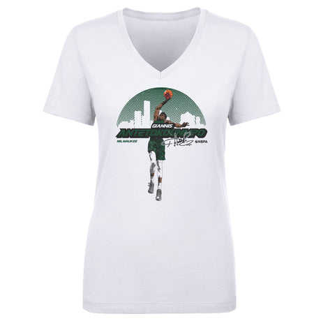 Giannis Antetokounmpo Women's V-Neck T-Shirt | 500 LEVEL