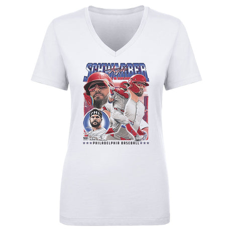 Kyle Schwarber Women's V-Neck T-Shirt | 500 LEVEL