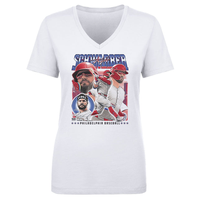 Kyle Schwarber Women's V-Neck T-Shirt | 500 LEVEL