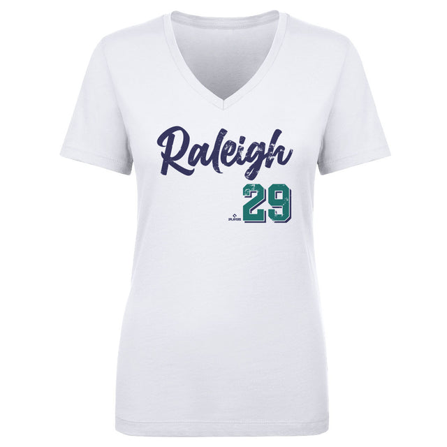 Cal Raleigh Women's V-Neck T-Shirt | 500 LEVEL