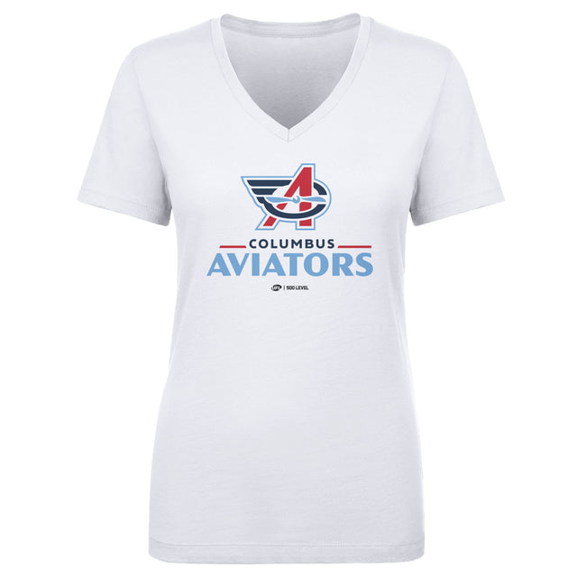 Columbus Aviators Women's V-Neck T-Shirt | 500 LEVEL