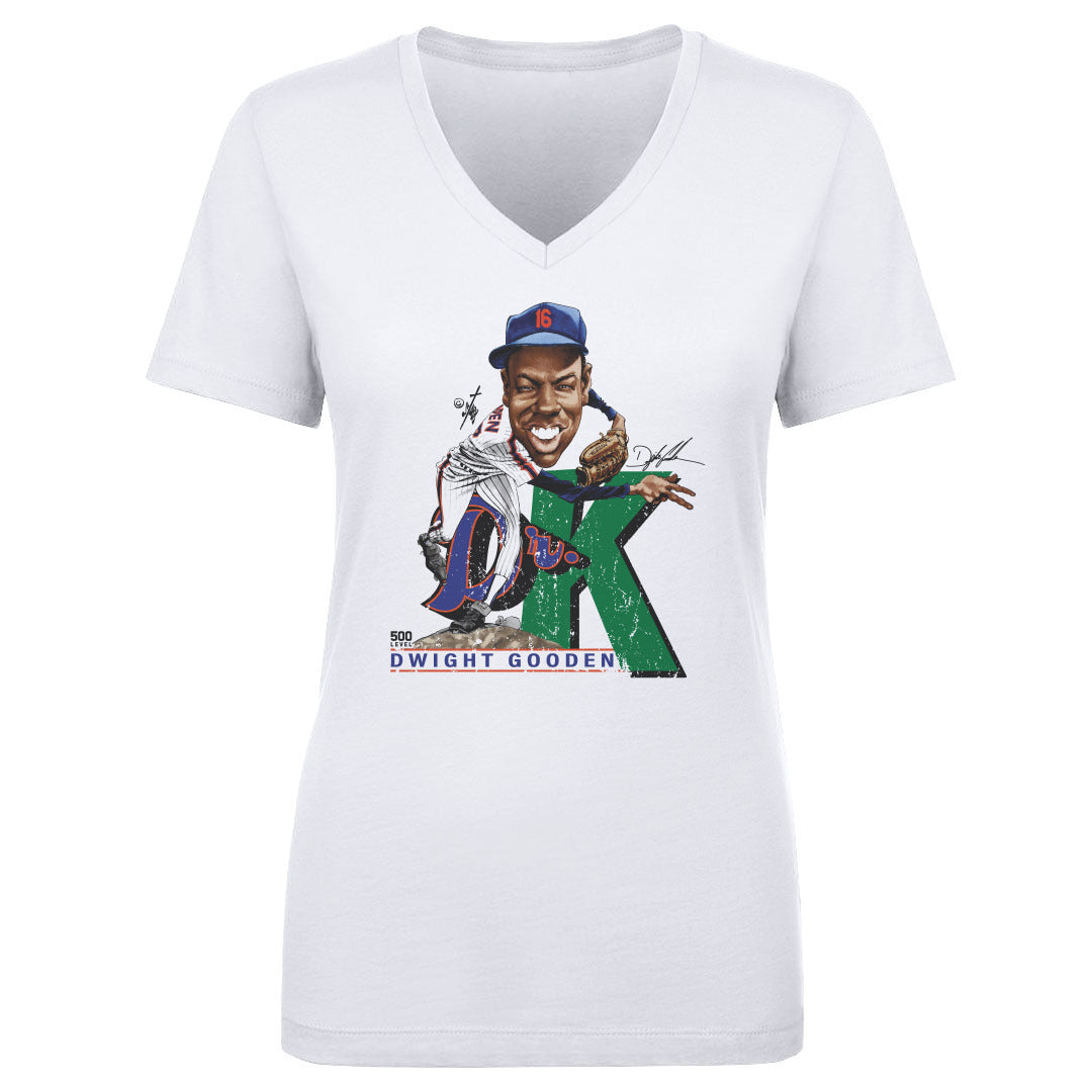 Dwight Gooden Women's V-Neck T-Shirt | 500 LEVEL