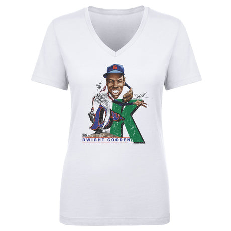 Dwight Gooden Women's V-Neck T-Shirt | 500 LEVEL