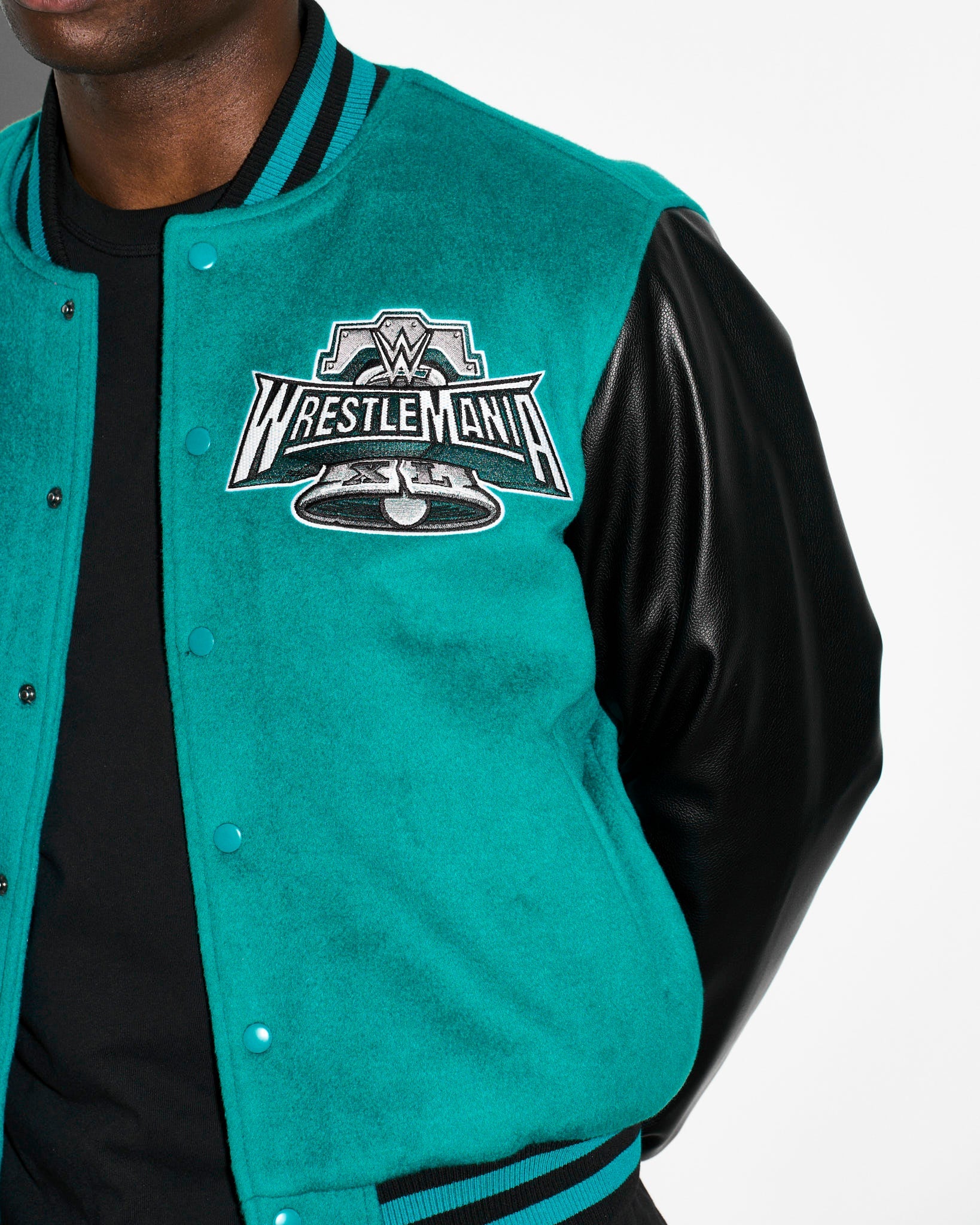 WrestleMania 40 Varsity Jacket – 500 LEVEL