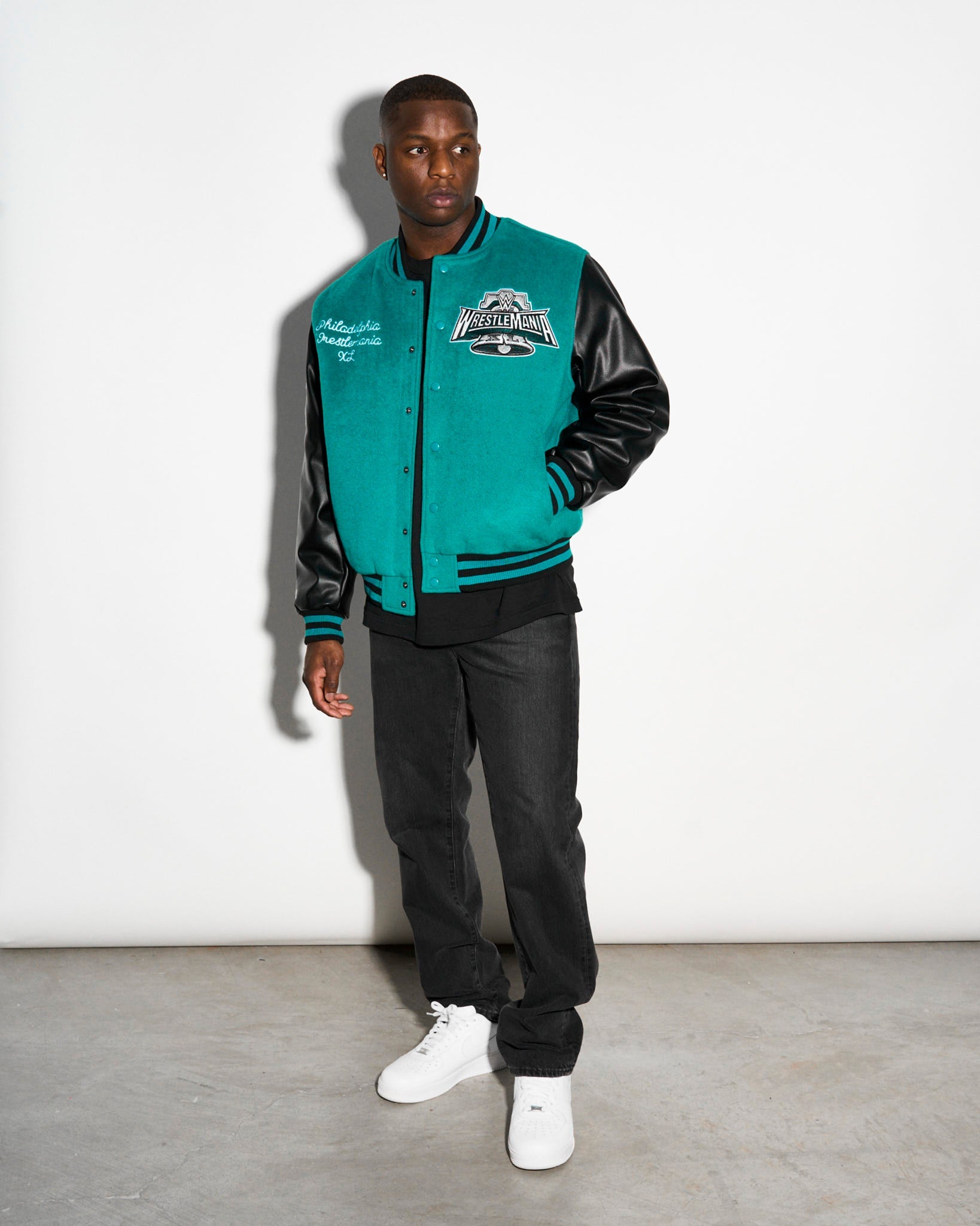 WrestleMania 40 Varsity Jacket – 500 LEVEL