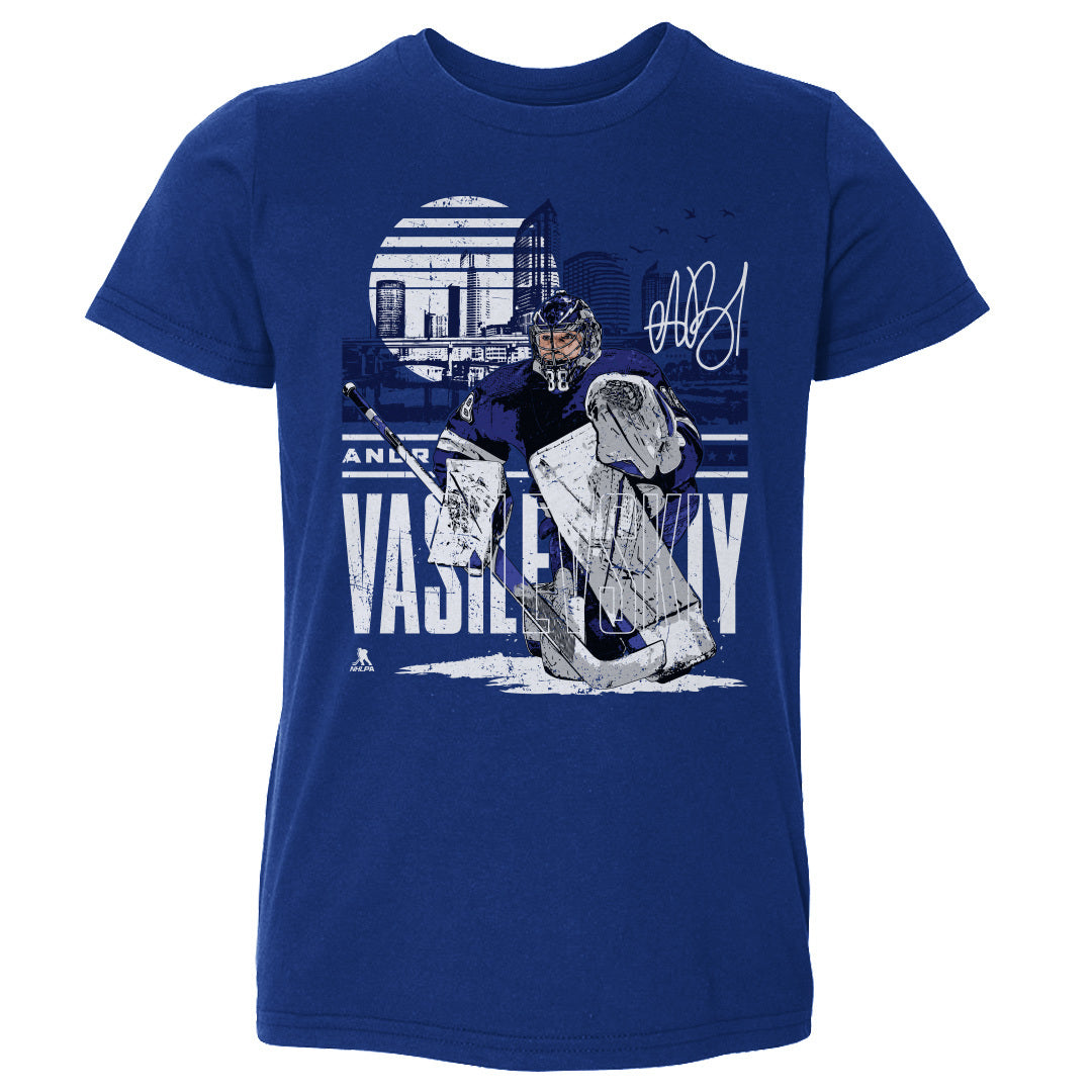 Andrei Vasilevskiy Tampa Bay Player Skyline WHT