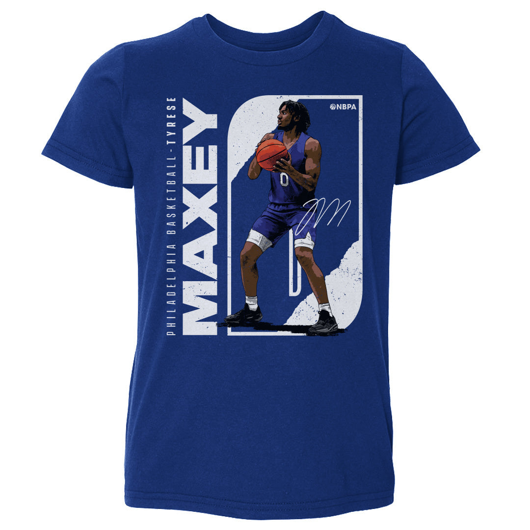 Tyrese Maxey Kids Toddler T-Shirt - Royal Blue - Philadelphia | 500 Level