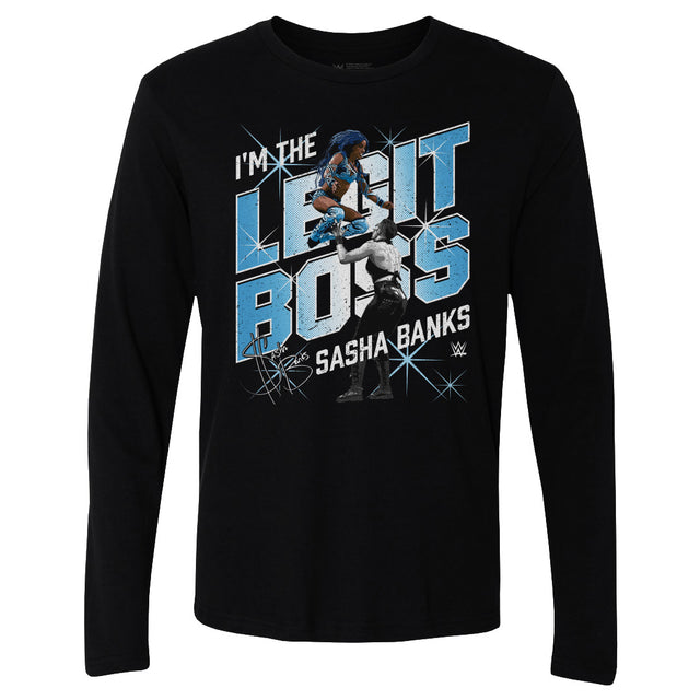 Sasha Banks Men's Long Sleeve T-Shirt | 500 LEVEL
