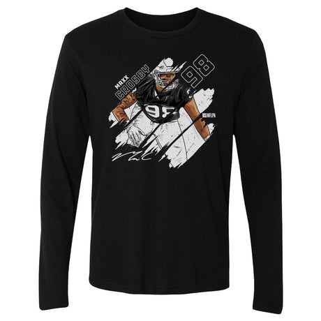 Maxx Crosby Men's Long Sleeve T-Shirt | 500 LEVEL
