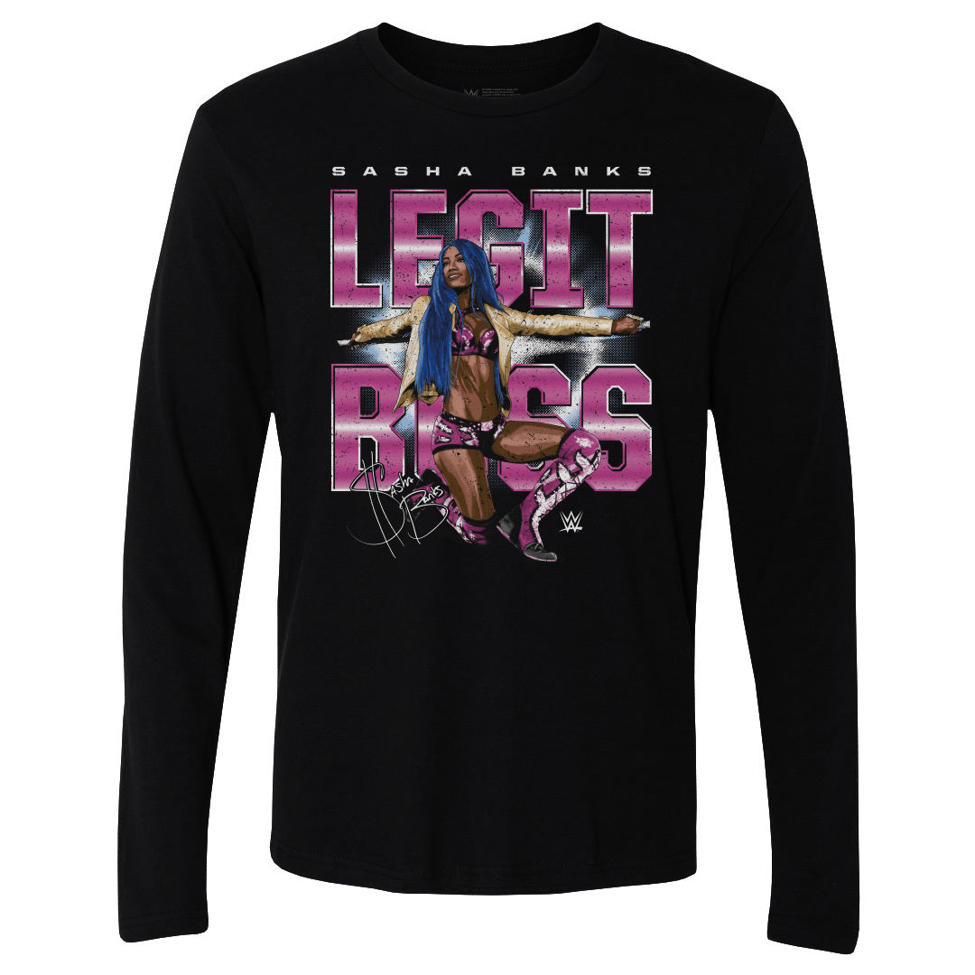 Sasha Banks Men&#39;s Long Sleeve T-Shirt | 500 LEVEL