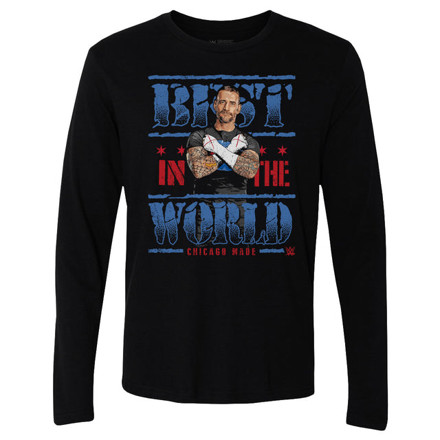 CM Punk Men's Long Sleeve T-Shirt | 500 LEVEL