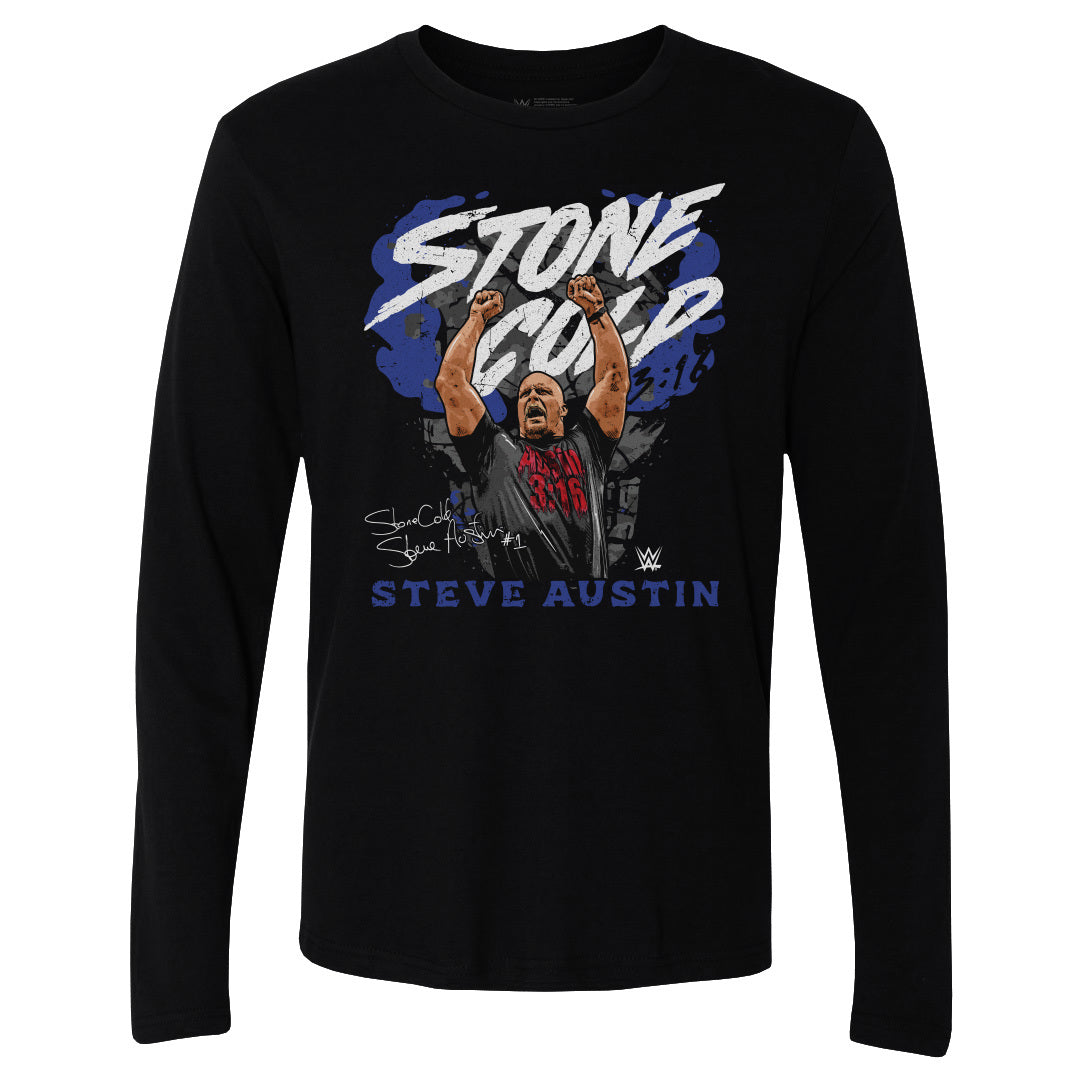 Stone Cold Steve Austin Pose Men's Long Sleeve T-Shirt – 500 LEVEL