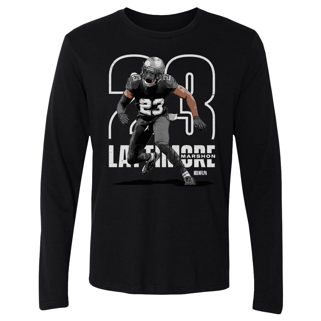 Marshon Lattimore Men&#39;s Long Sleeve T-Shirt | 500 LEVEL
