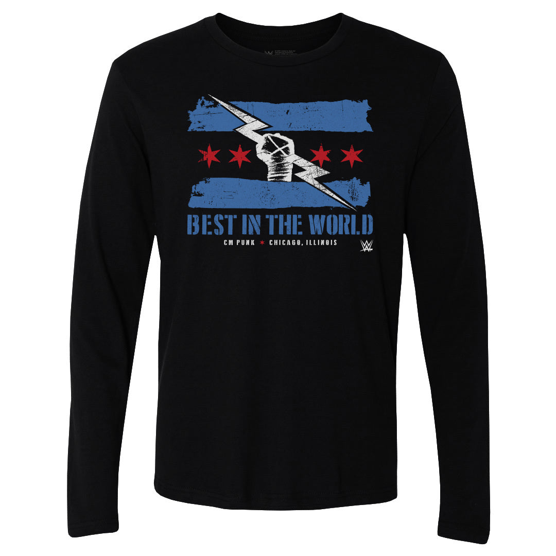 CM Punk Men&#39;s Long Sleeve T-Shirt | 500 LEVEL