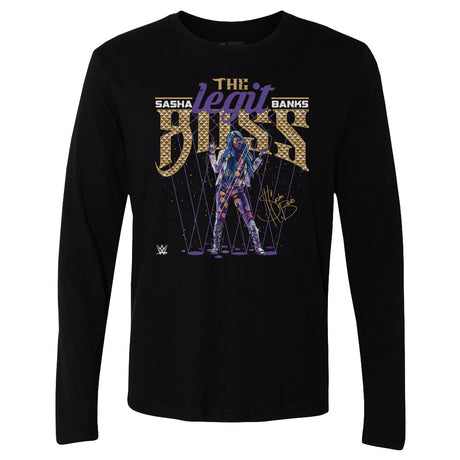 Sasha Banks Men's Long Sleeve T-Shirt | 500 LEVEL