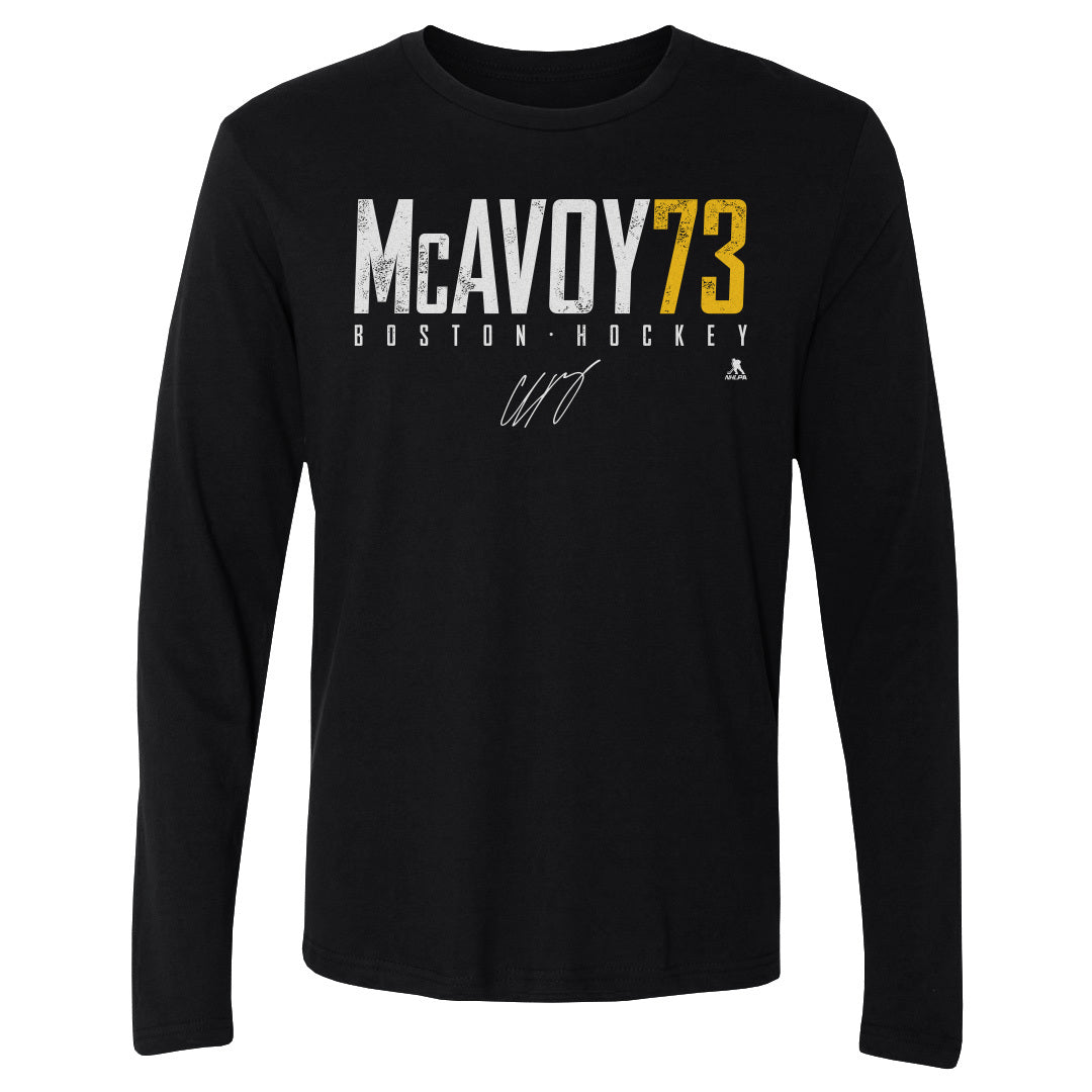 Charlie McAvoy Men's Long Sleeve T-Shirt | 500 LEVEL