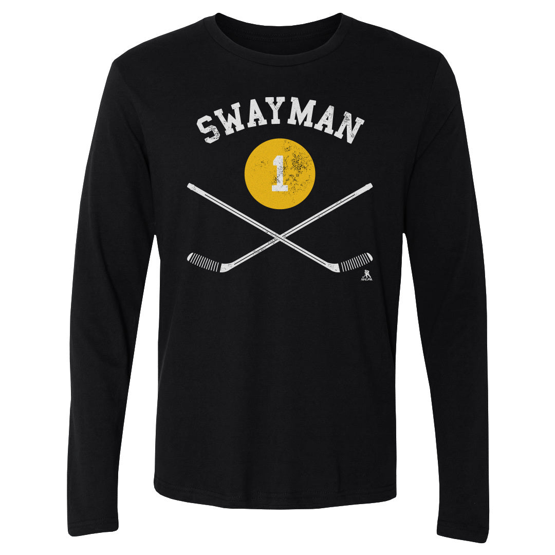 Jeremy Swayman Men's Long Sleeve T-Shirt | 500 LEVEL